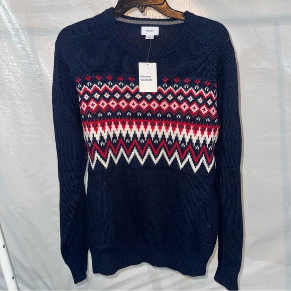 Old Navy Other - Old Navy Dark Blue Fair Isle Crewneck Sweater
